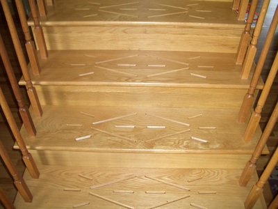 White Oak with routered design in Bismarck, ND.