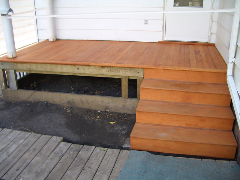 Refinished Fir deck and steps