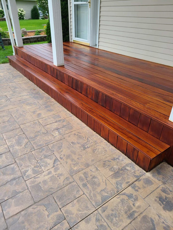 Hardwood deck after
